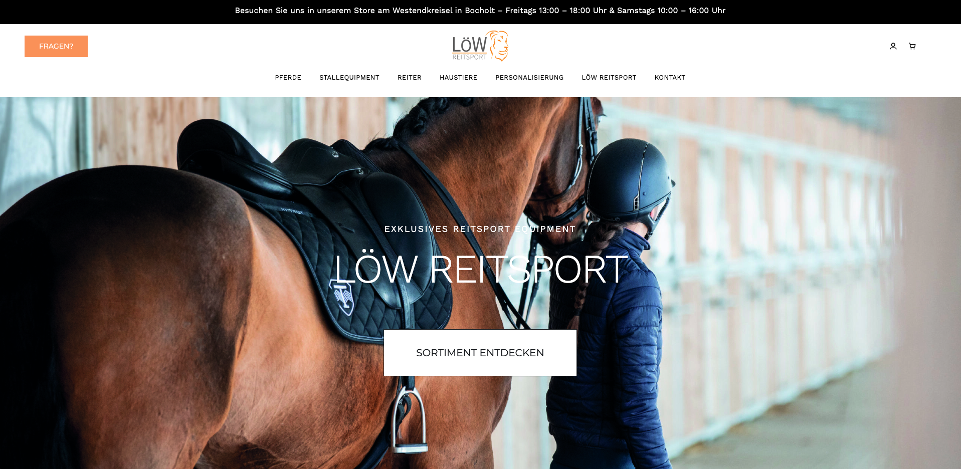 Reitsport LÖW Webshop Erstellung Reitsport LÖW Webshop Erstellung